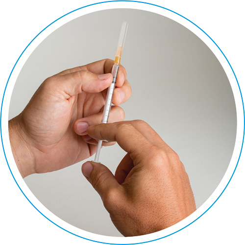 Preparing the injection - Step 7